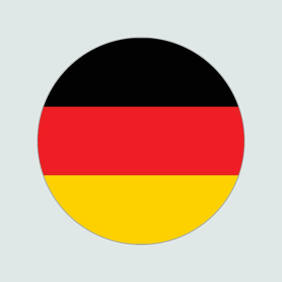 Round flag of Germany. Circle flag vector of Germany Free Vector.