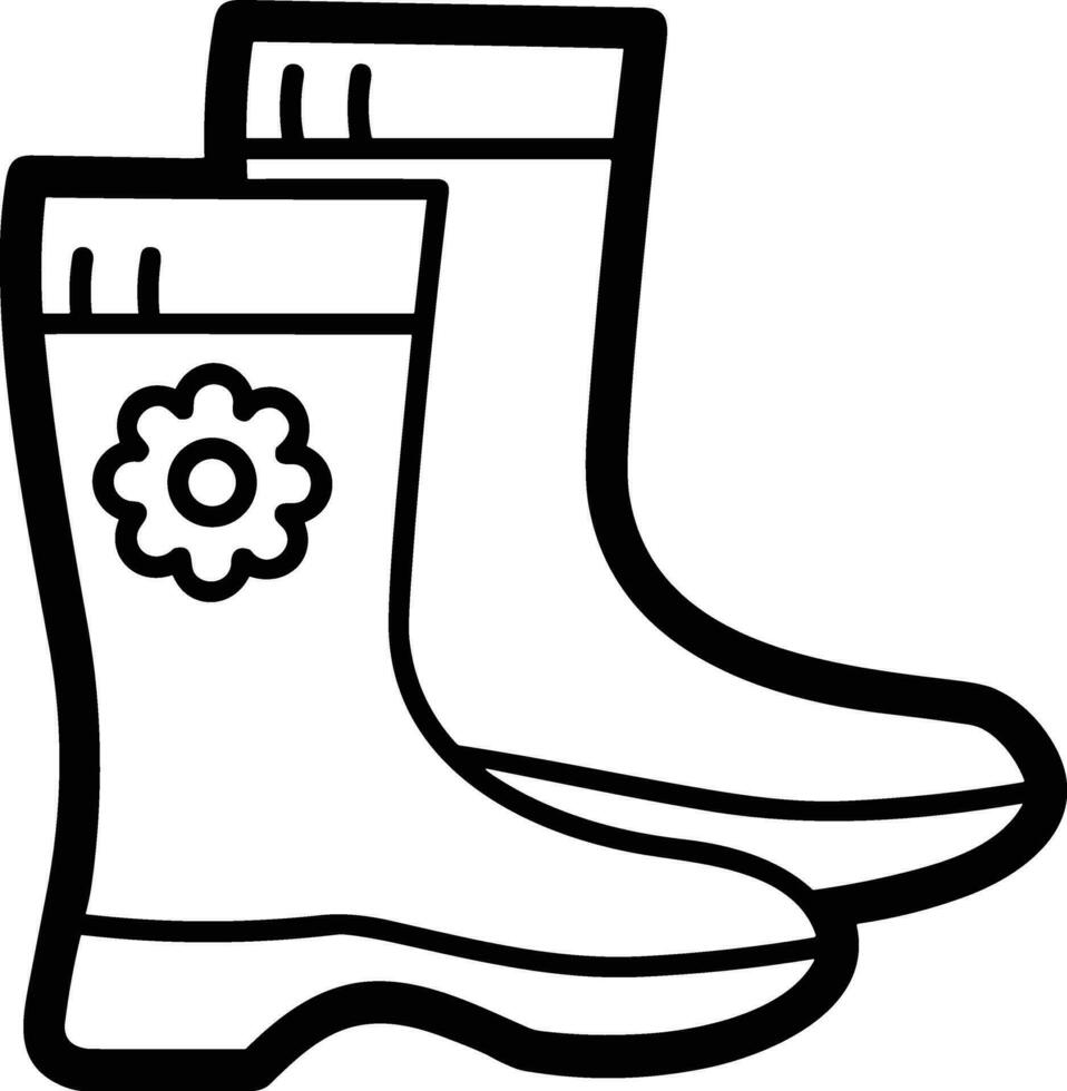 Boots symbol icon vector image. Illustration of the boot footwear shoe design image. EPS 10