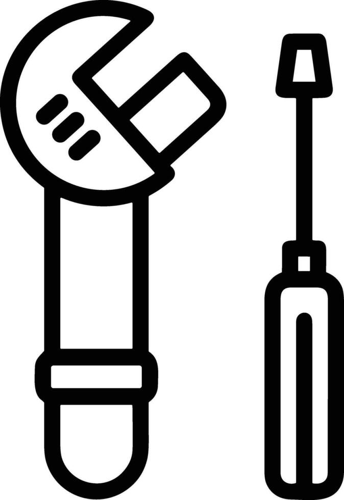 Screwdriver repair icon symbol vector image. Illustration of the fix toolkit design image. EPS 10