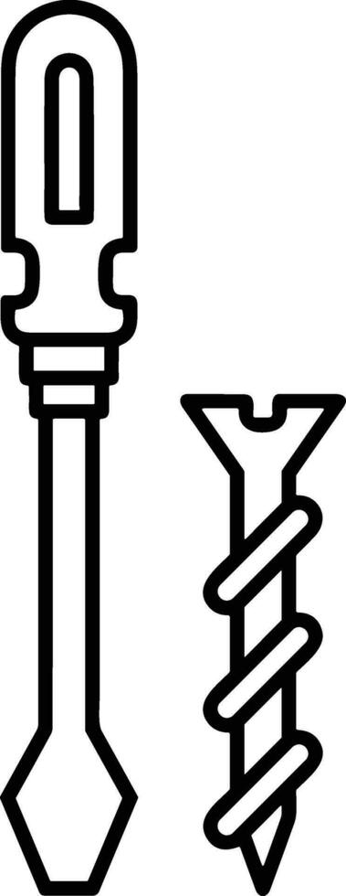 Screwdriver repair icon symbol vector image. Illustration of the fix toolkit design image. EPS 10