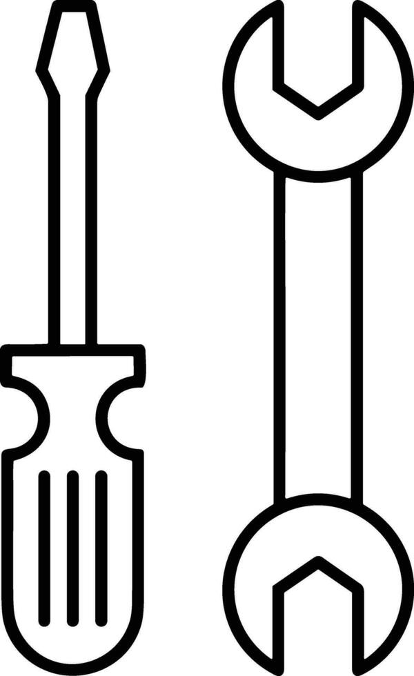 Screwdriver repair icon symbol vector image. Illustration of the fix toolkit design image. EPS 10
