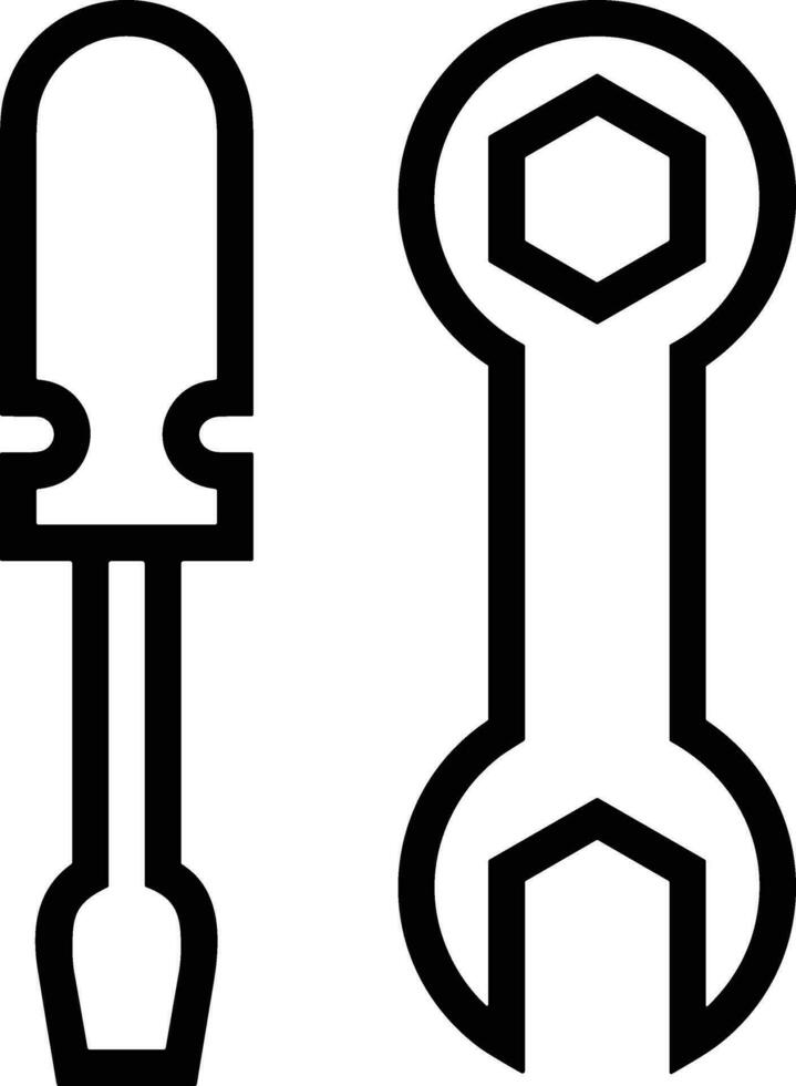 Screwdriver repair icon symbol vector image. Illustration of the fix toolkit design image. EPS 10