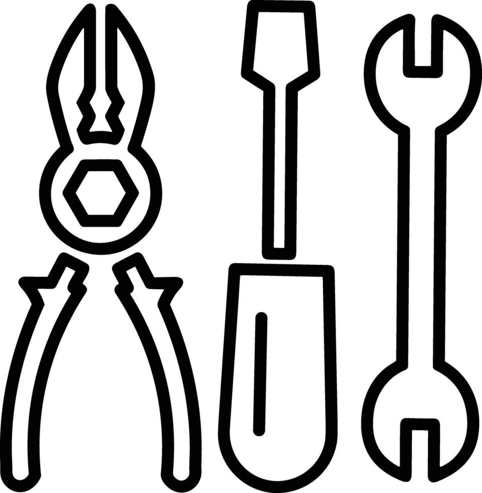 Screwdriver repair icon symbol vector image. Illustration of the fix toolkit design image. EPS 10