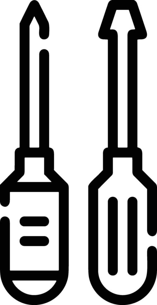 Screwdriver repair icon symbol vector image. Illustration of the fix toolkit design image. EPS 10