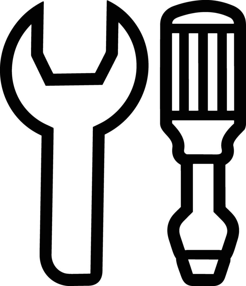 Screwdriver repair icon symbol vector image. Illustration of the fix toolkit design image. EPS 10