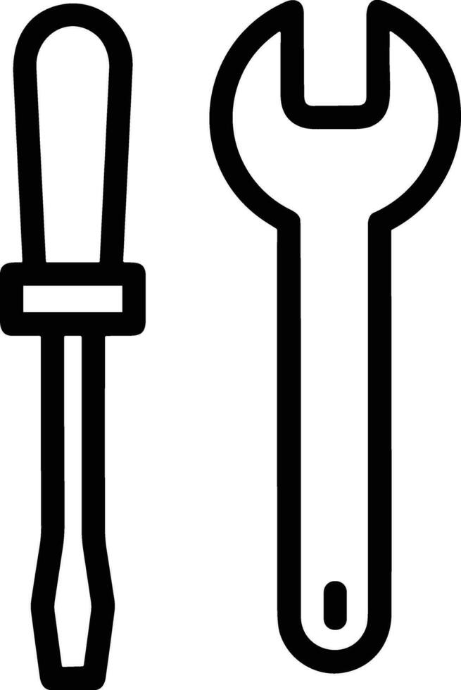 Screwdriver repair icon symbol vector image. Illustration of the fix toolkit design image. EPS 10