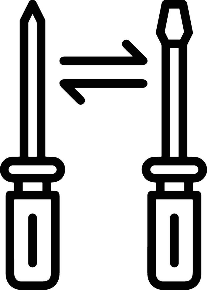 Screwdriver repair icon symbol vector image. Illustration of the fix toolkit design image. EPS 10