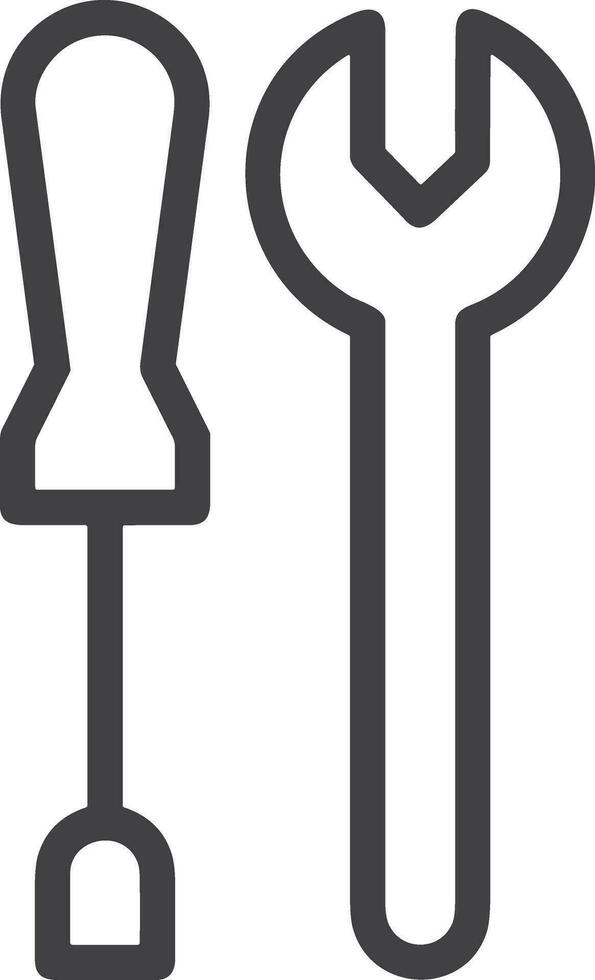 Screwdriver repair icon symbol vector image. Illustration of the fix toolkit design image. EPS 10