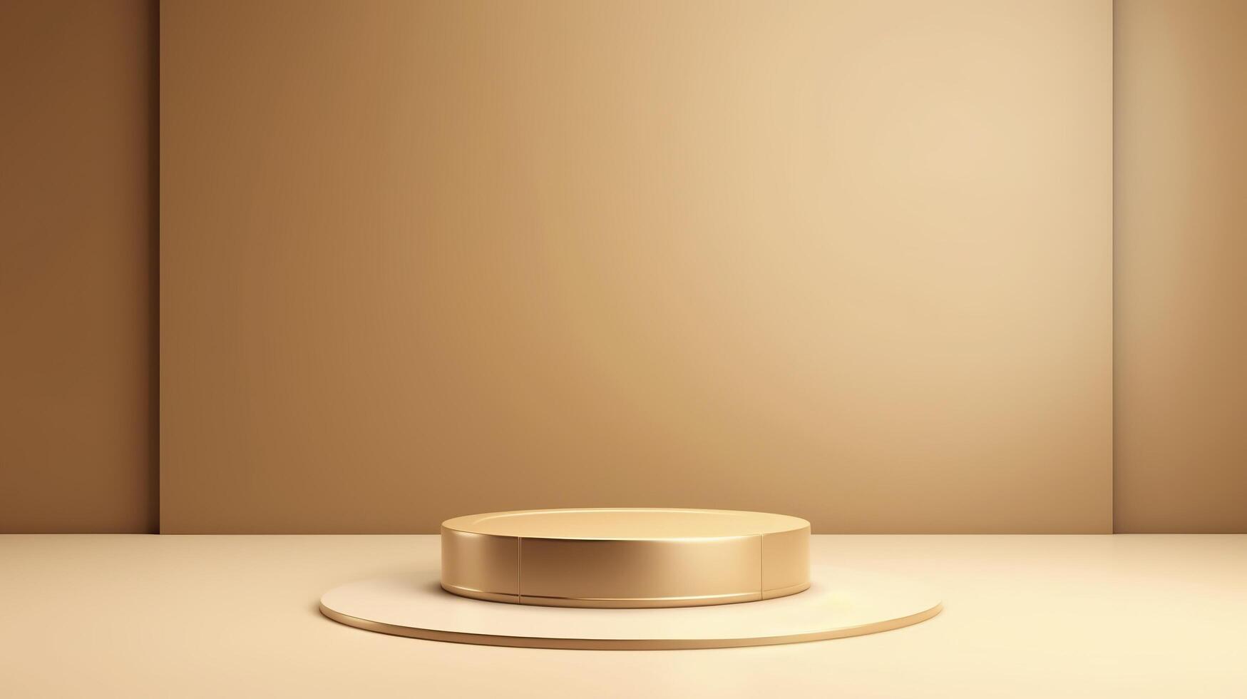 Podium with a parametric background. Stage showcase on pedestal display, 3d rendering. photo