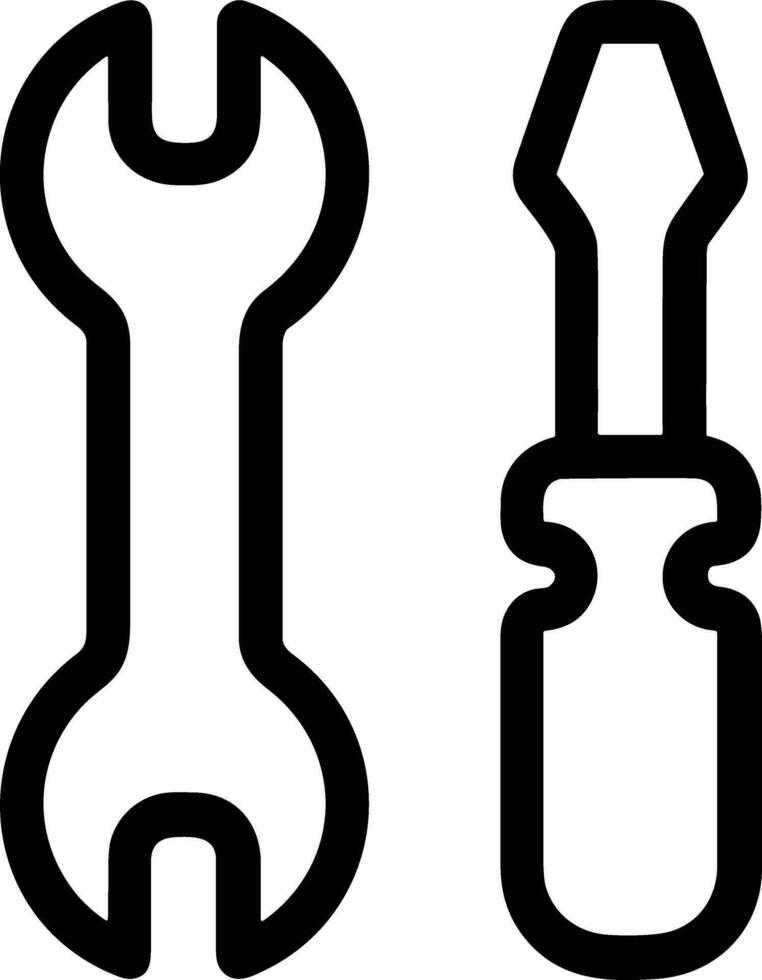 Screwdriver repair icon symbol vector image. Illustration of the fix toolkit design image. EPS 10