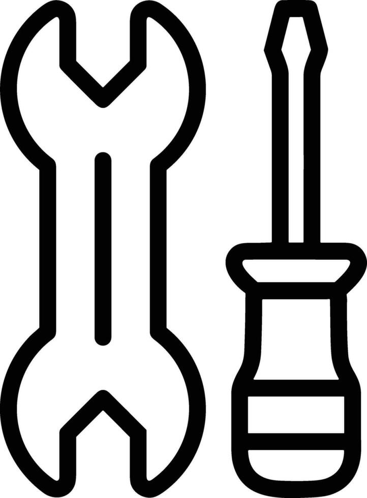 Screwdriver repair icon symbol vector image. Illustration of the fix toolkit design image. EPS 10
