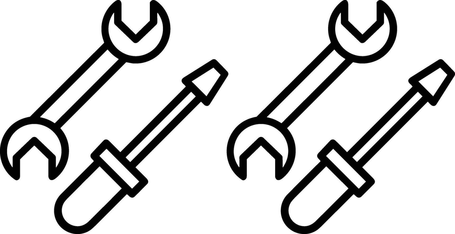 Screwdriver repair icon symbol vector image. Illustration of the fix toolkit design image. EPS 10