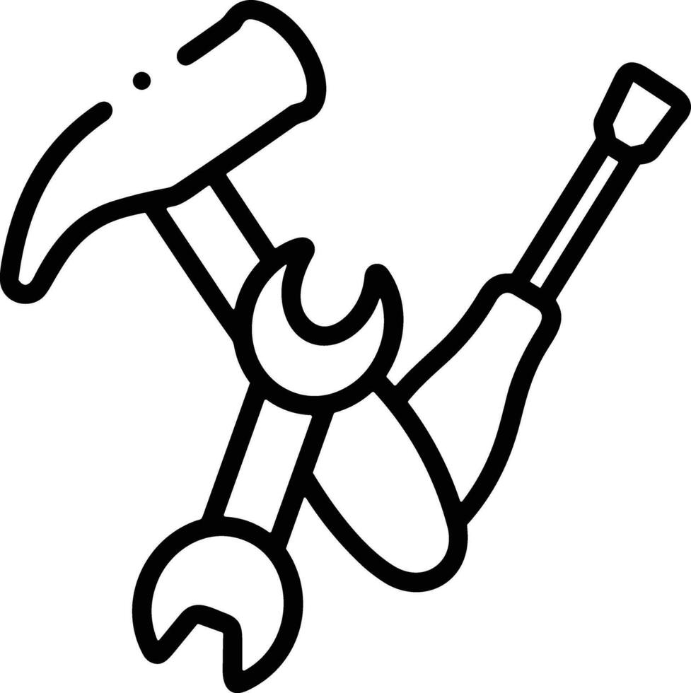 Screwdriver repair icon symbol vector image. Illustration of the fix toolkit design image. EPS 10