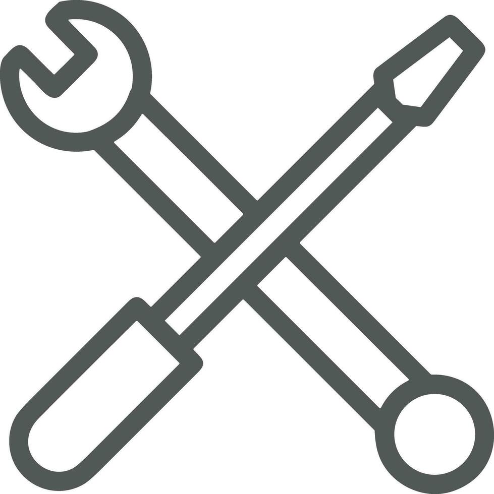 Screwdriver repair icon symbol vector image. Illustration of the fix toolkit design image. EPS 10