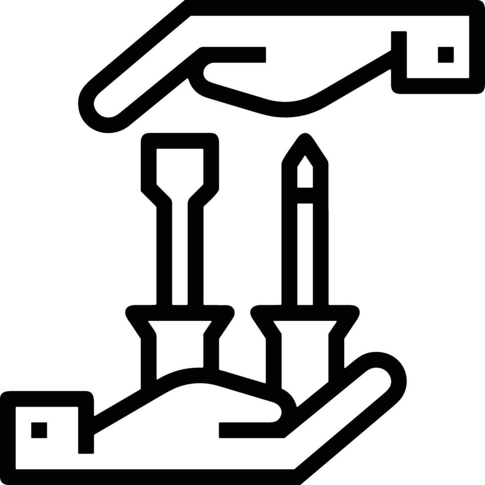 Screwdriver repair icon symbol vector image. Illustration of the fix toolkit design image. EPS 10