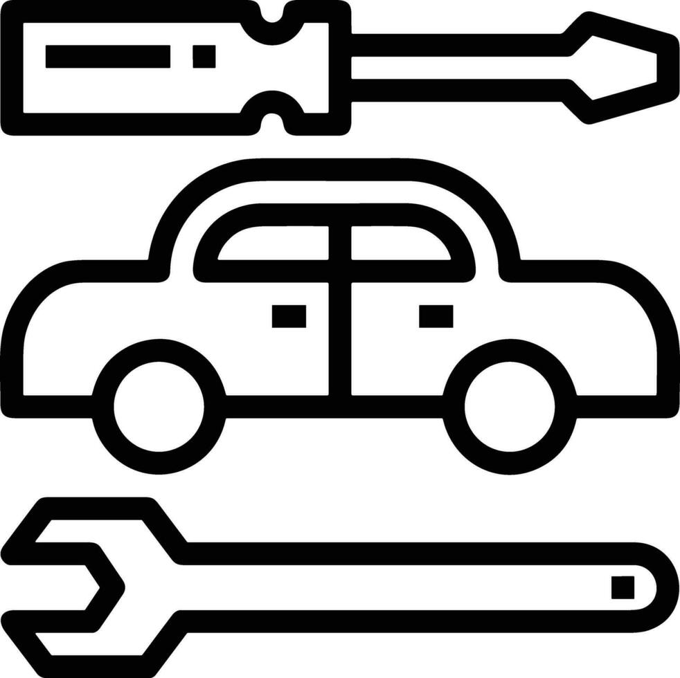 Screwdriver repair icon symbol vector image. Illustration of the fix toolkit design image. EPS 10