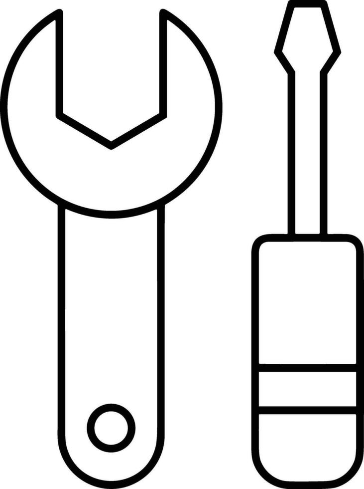 Screwdriver repair icon symbol vector image. Illustration of the fix toolkit design image. EPS 10