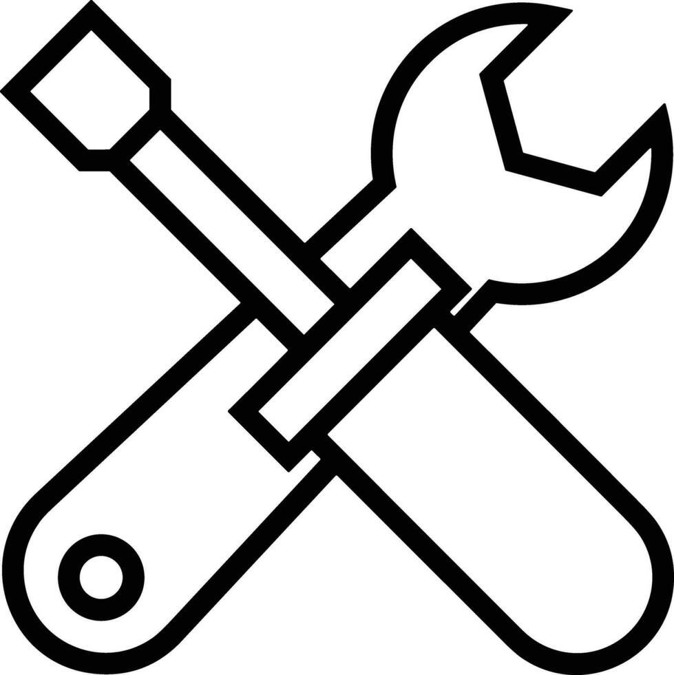 Screwdriver repair icon symbol vector image. Illustration of the fix toolkit design image. EPS 10