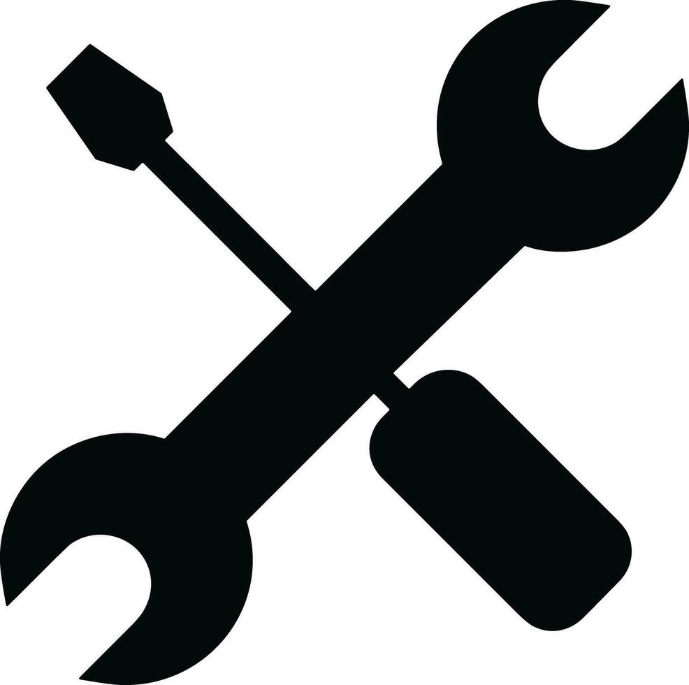 Screwdriver repair icon symbol vector image. Illustration of the fix toolkit design image. EPS 10