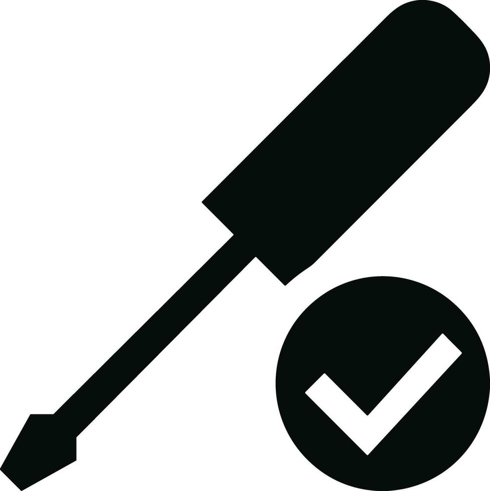 Screwdriver repair icon symbol vector image. Illustration of the fix toolkit design image. EPS 10