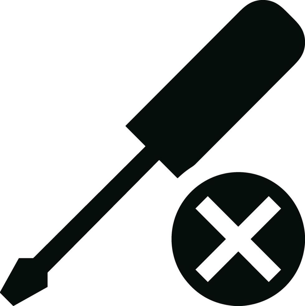 Screwdriver repair icon symbol vector image. Illustration of the fix toolkit design image. EPS 10