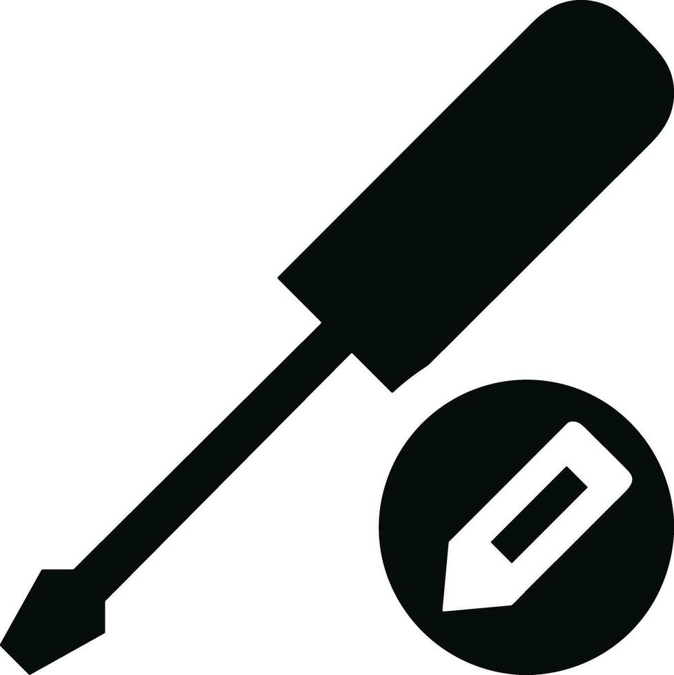 Screwdriver repair icon symbol vector image. Illustration of the fix toolkit design image. EPS 10