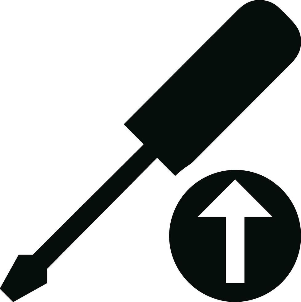 Screwdriver repair icon symbol vector image. Illustration of the fix toolkit design image. EPS 10