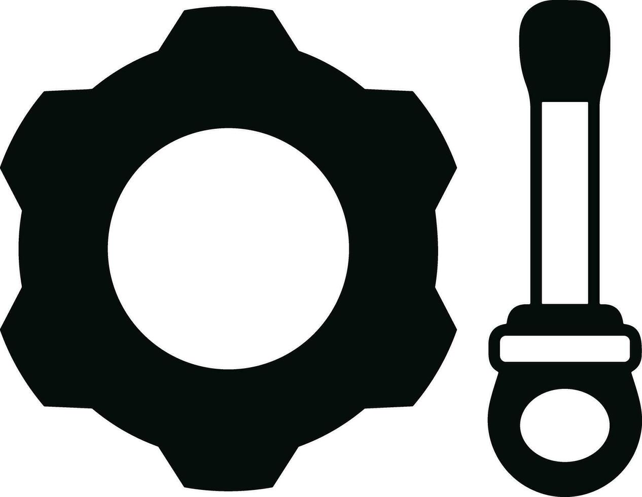Screwdriver repair icon symbol vector image. Illustration of the fix toolkit design image. EPS 10