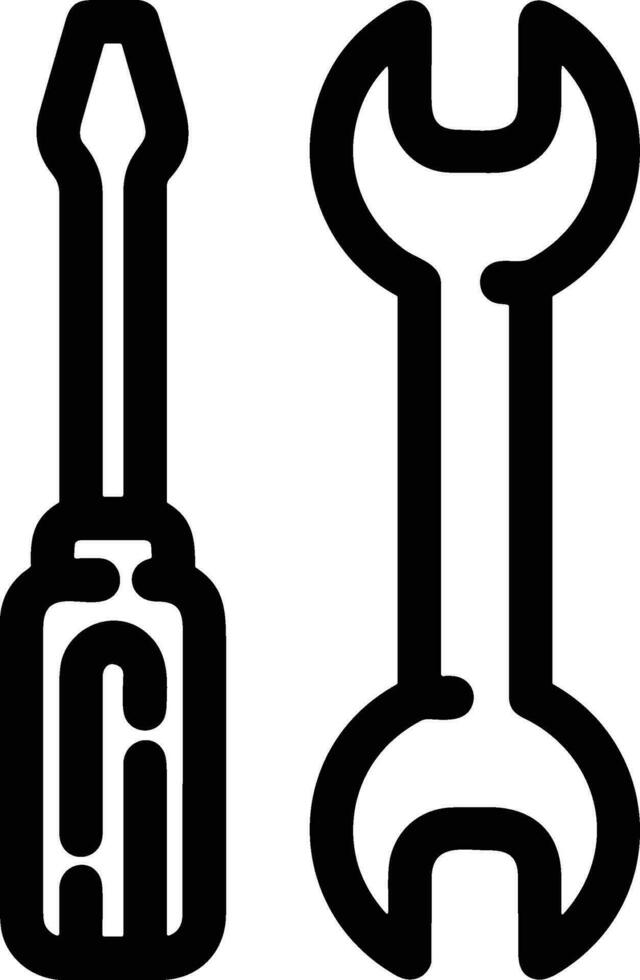 Screwdriver repair icon symbol vector image. Illustration of the fix toolkit design image. EPS 10