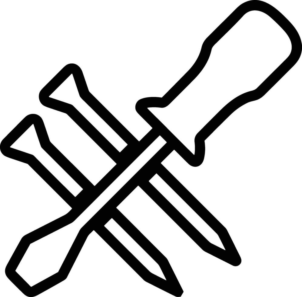 Screwdriver repair icon symbol vector image. Illustration of the fix toolkit design image. EPS 10