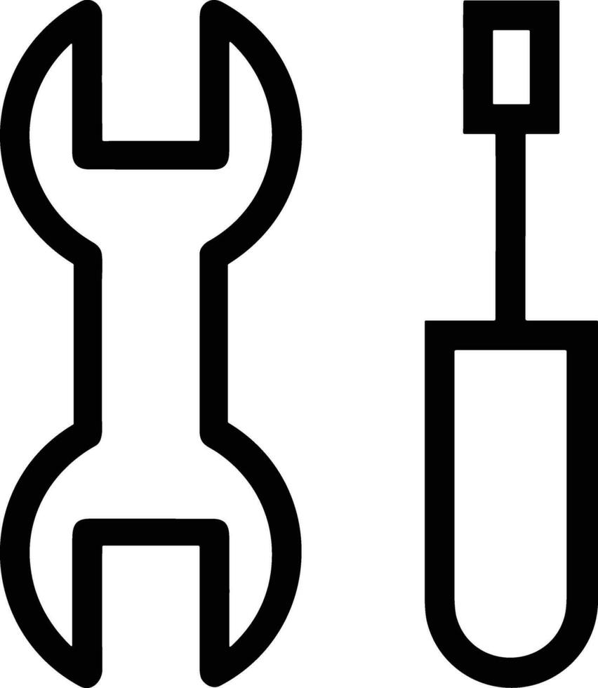 Screwdriver repair icon symbol vector image. Illustration of the fix toolkit design image. EPS 10