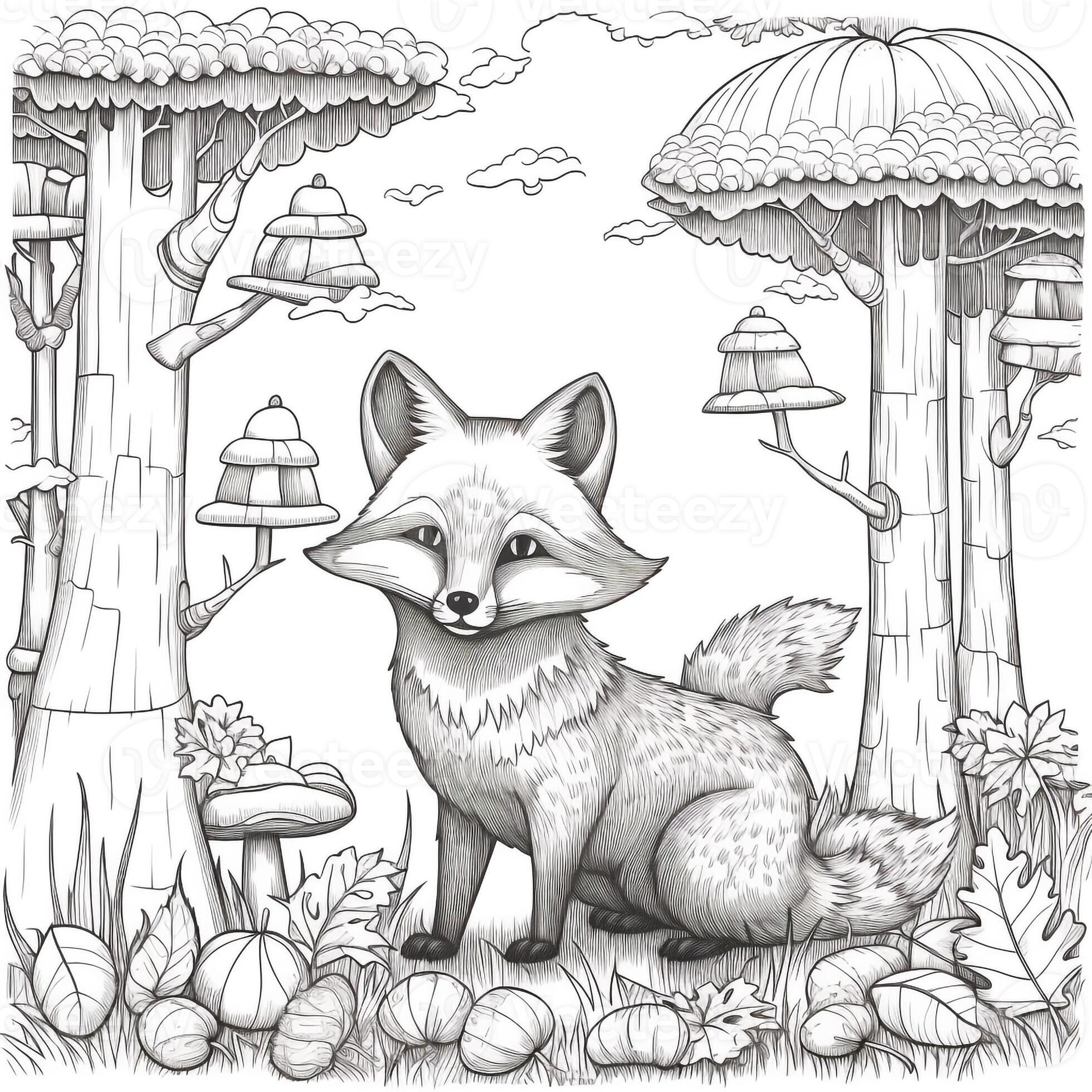 Fall Coloring Pages 26600606 Stock Photo at Vecteezy