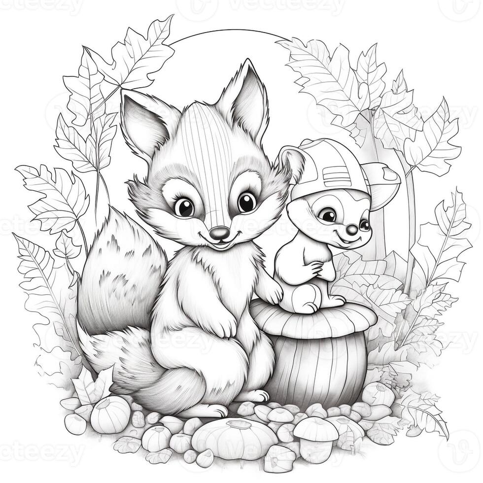 Fall Coloring Pages 26600615 Stock Photo at Vecteezy