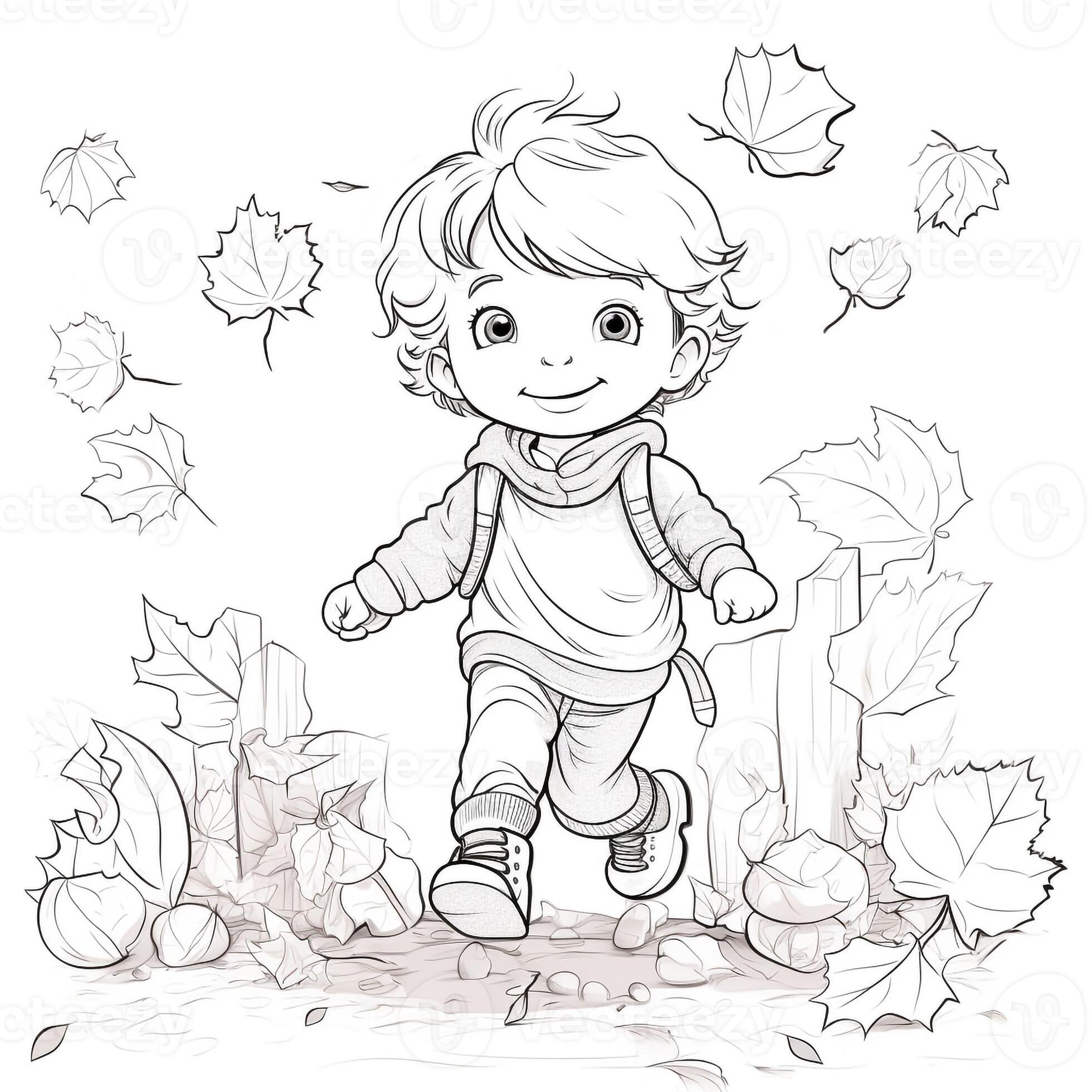 Fall Coloring Pages 26600648 Stock Photo at Vecteezy