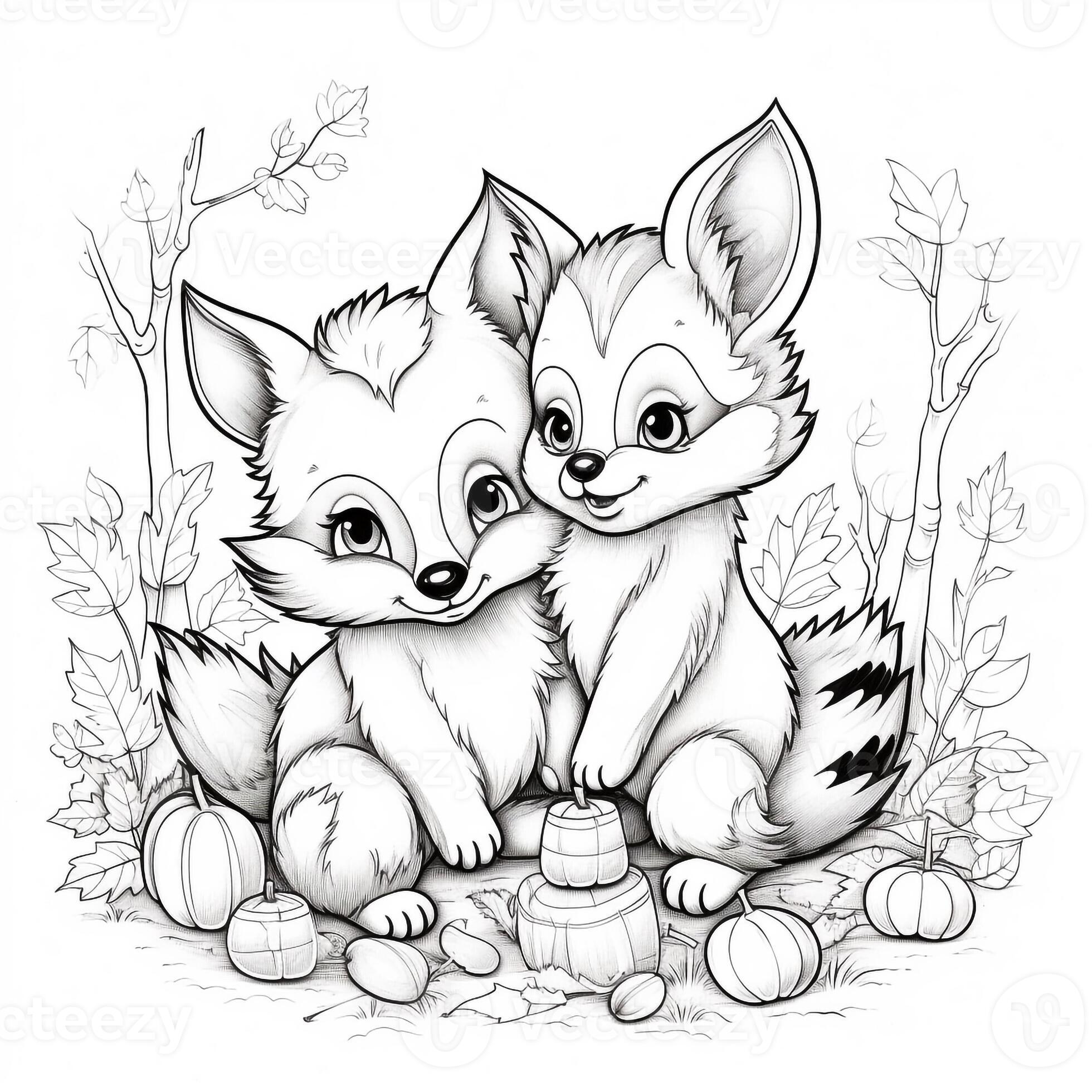 Fall Coloring Pages 26600656 Stock Photo at Vecteezy