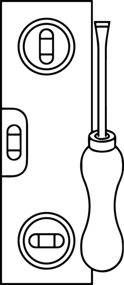 Screwdriver repair icon symbol vector image. Illustration of the fix toolkit design image. EPS 10