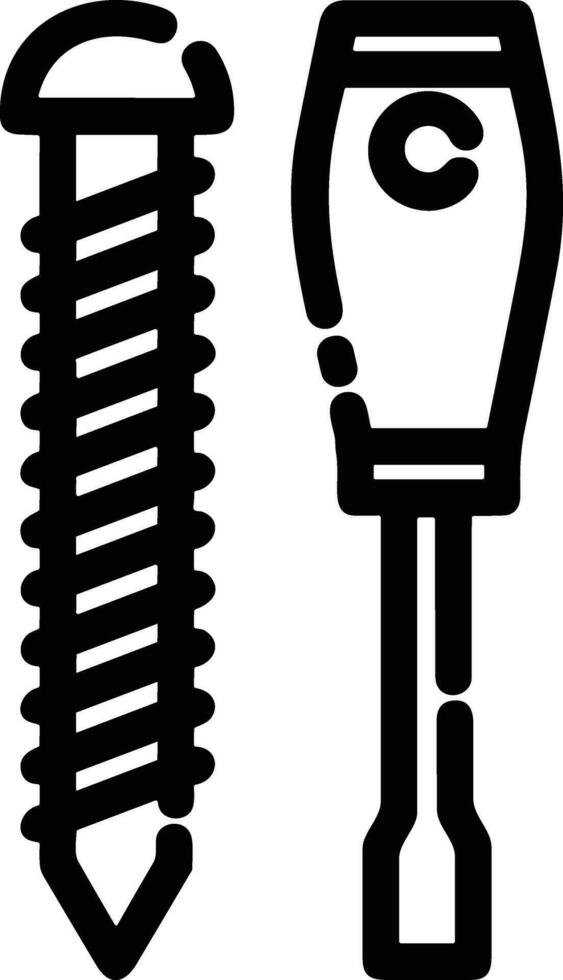 Screwdriver repair icon symbol vector image. Illustration of the fix toolkit design image. EPS 10