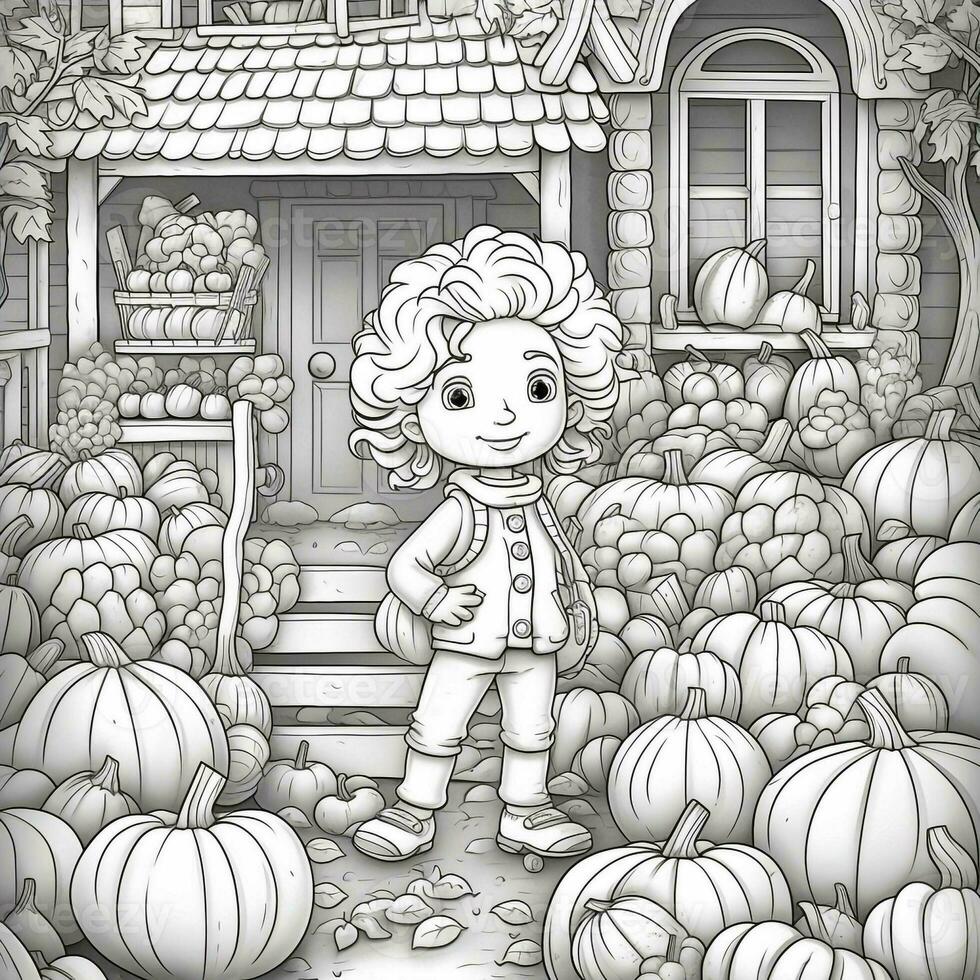 Fall Coloring Pages photo