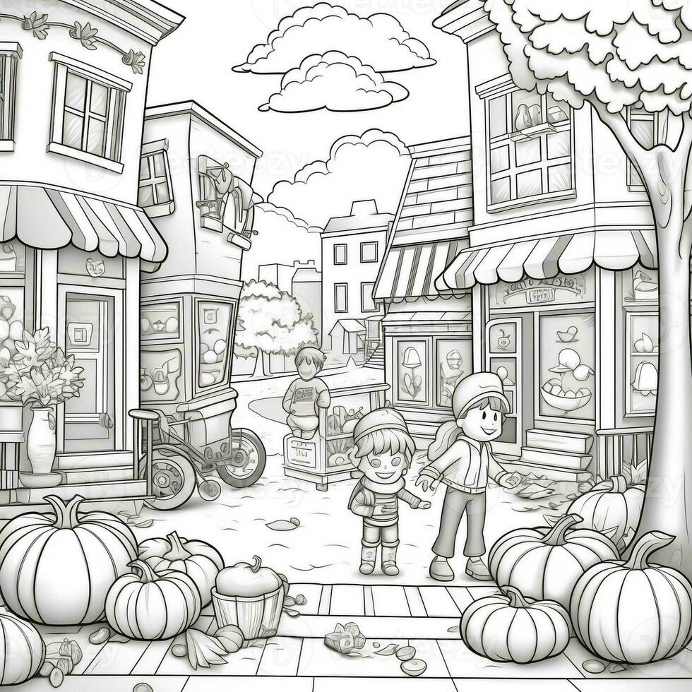 Fall Coloring Pages photo