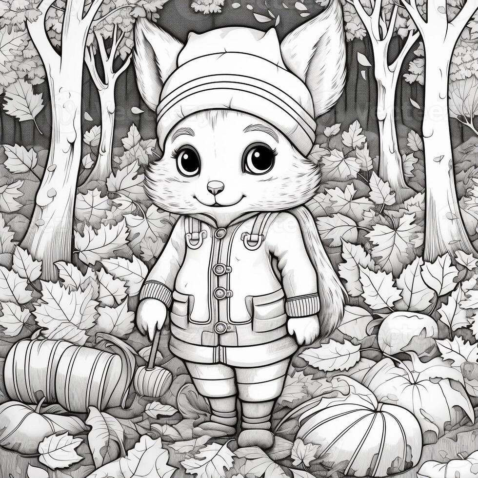 Fall Coloring Pages photo