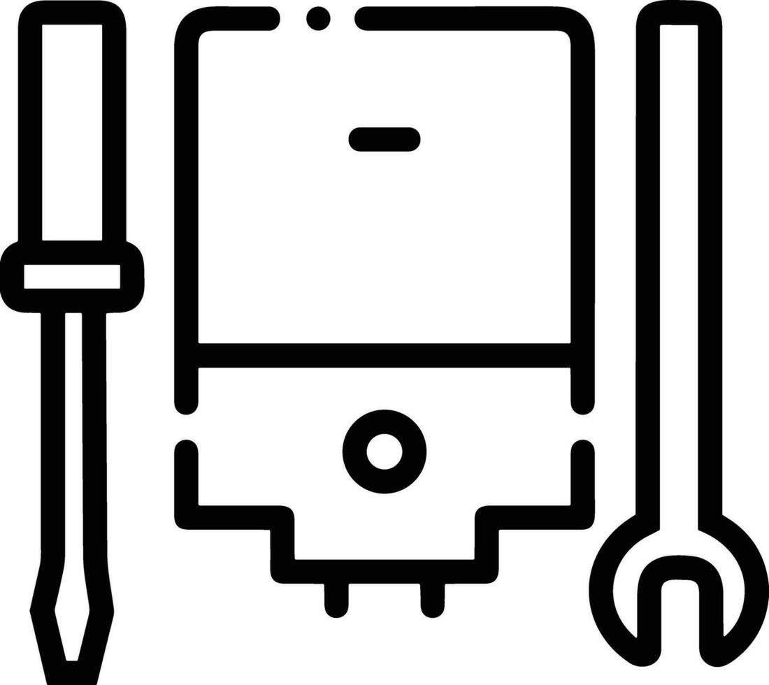 Screwdriver repair icon symbol vector image. Illustration of the fix toolkit design image. EPS 10