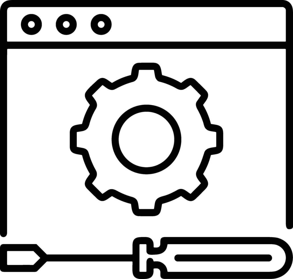 Screwdriver repair icon symbol vector image. Illustration of the fix toolkit design image. EPS 10