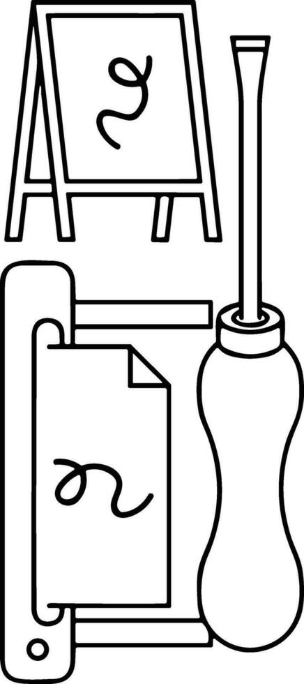 Screwdriver repair icon symbol vector image. Illustration of the fix toolkit design image. EPS 10