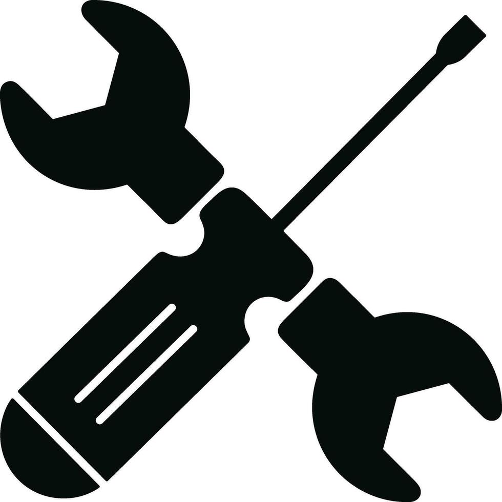 Screwdriver repair icon symbol vector image. Illustration of the fix toolkit design image. EPS 10