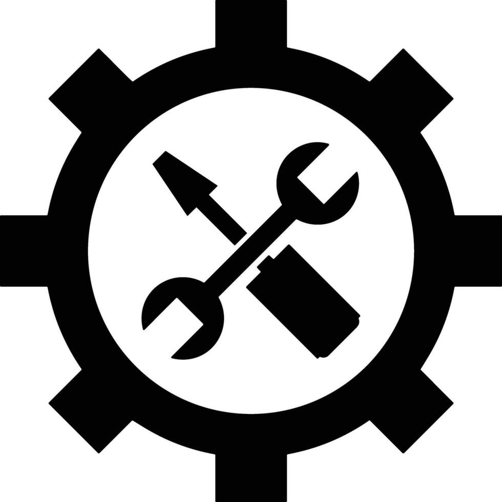 Screwdriver repair icon symbol vector image. Illustration of the fix toolkit design image. EPS 10