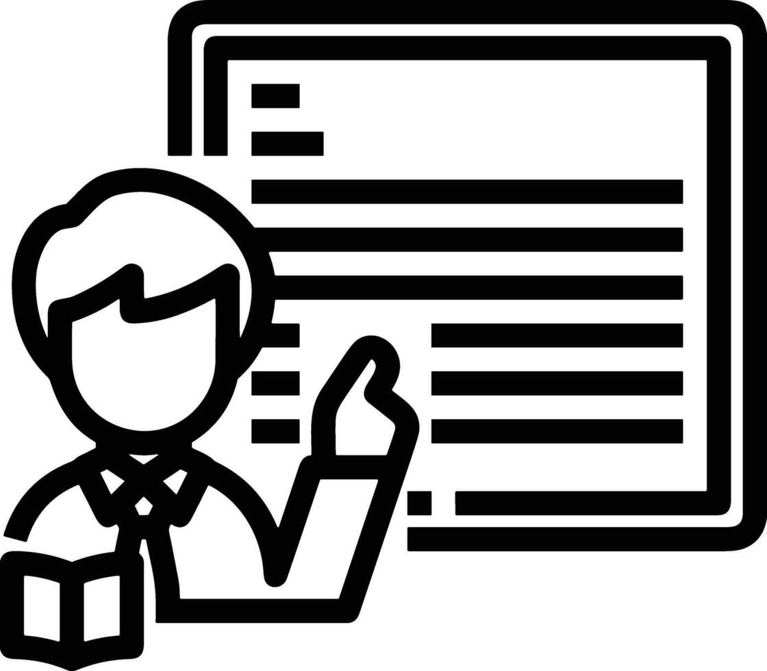 Teacher icon symbol vector image. Illustration of the training business school classroom icon design image