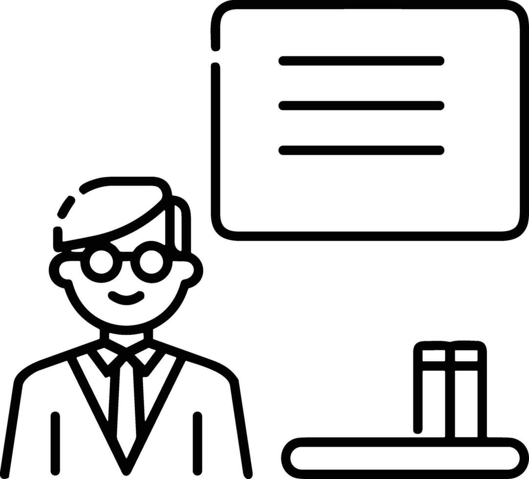 Teacher icon symbol vector image. Illustration of the training business school classroom icon design image