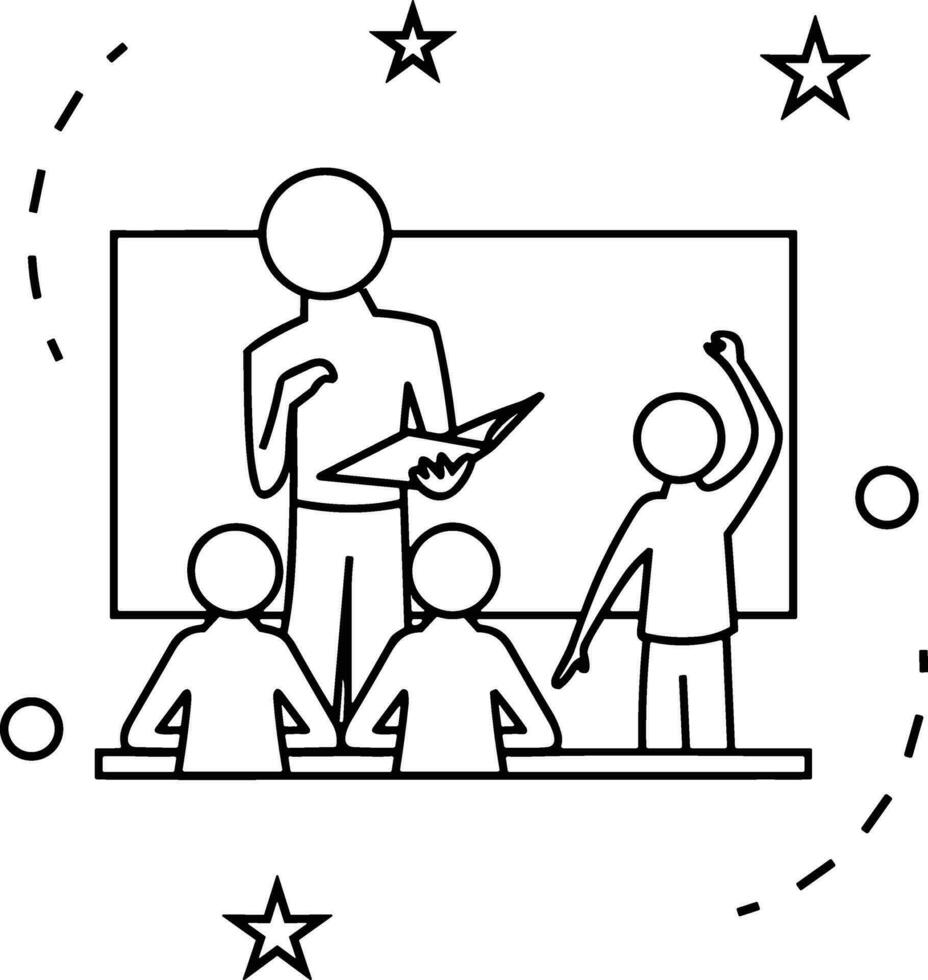 Teacher icon symbol vector image. Illustration of the training business school classroom icon design image