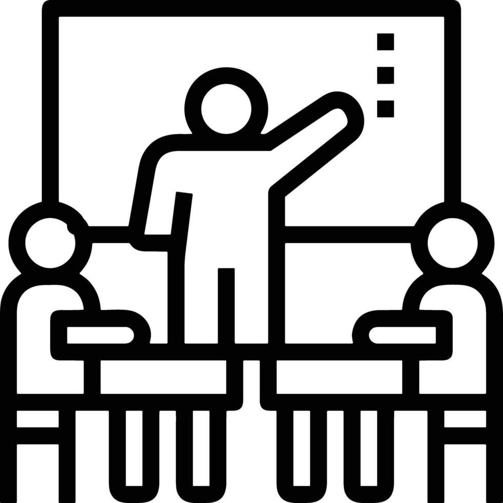 Teacher icon symbol vector image. Illustration of the training business school classroom icon design image