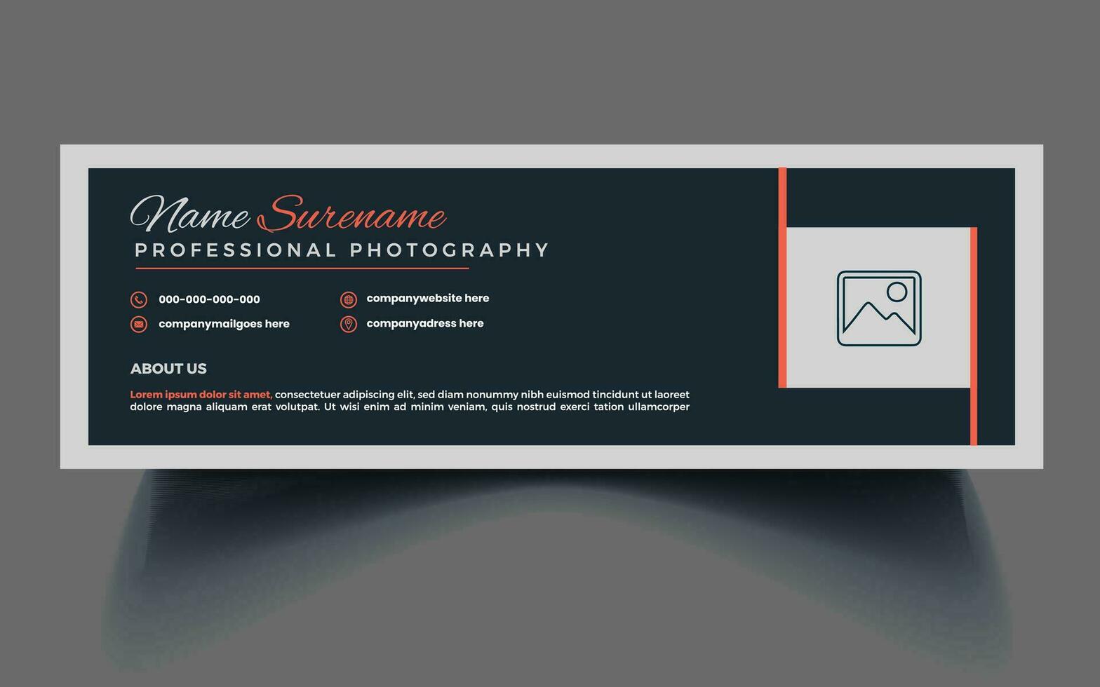 Latest Email signature template or email footer vector Template free Vector